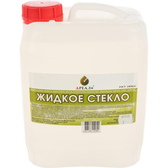Жидкое стекло Ареал+ 7 кг А-521 Жидкое стекло Ареал+ 7 кг А-521