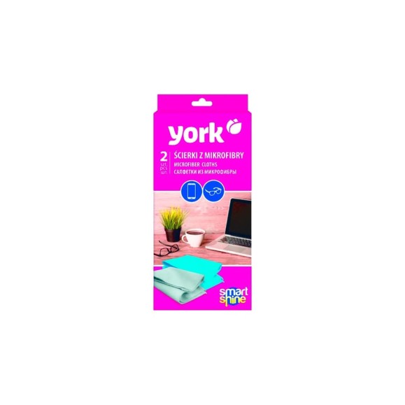 Салфетка из микрофибры YORK СУПЕР БЛЕСК 2в1 набор 026080