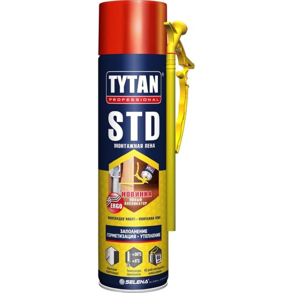 Монтажная пена TYTAN PROFESSIONAL STD ERGO летняя 500мл 21345 Монтажная пена TYTAN PROFESSIONAL STD ERGO летняя 500мл 21345