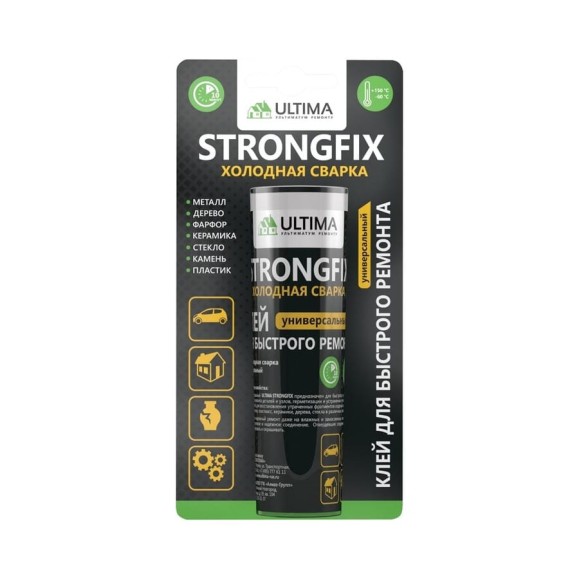 Клей холодная сварка ULTIMA StrongFix универсальный, 58 г БЫСТРОГО ДЕЙСТВИЯ UA5824 Клей холодная сварка ULTIMA StrongFix универсальный, 58 г БЫСТРОГО ДЕЙСТВИЯ UA5824