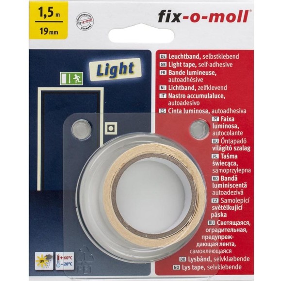 Флуоресцентная самоклеящаяся лента Стройбат fix o moll 19 мм, 1.5 м 246940