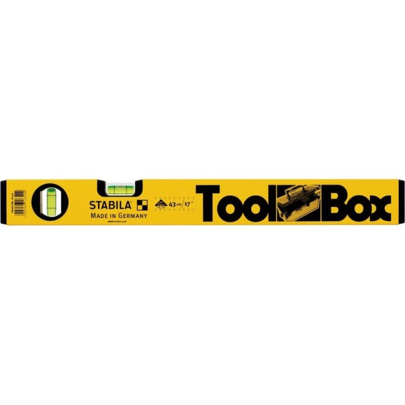 Уровень STABILA тип 70 Toolbox, 430мм, 2 глазка, точность 0,5мм/м, для комплектования ящиков с инструментами 16320 Уровень STABILA тип 70 Toolbox, 430мм, 2 глазка, точность 0,5мм/м, для комплектования ящиков с инструментами 16320
