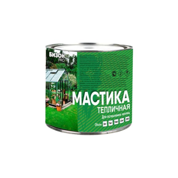 Тепличная мастика Бизон 2 л 901502 Тепличная мастика Бизон 2 л 901502