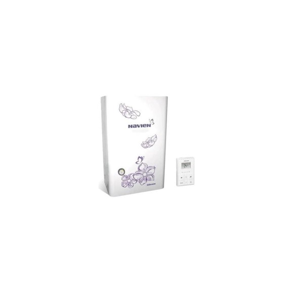 Газовый настенный котел Navien Ace-24A АТМО White с цветком