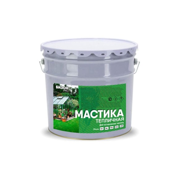 Тепличная мастика Бизон 10 л 901510 Тепличная мастика Бизон 10 л 901510