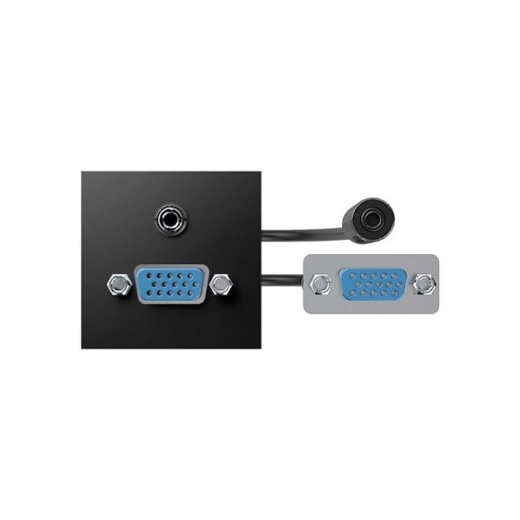 Проходной модуль с адаптером VGA + MiniJack мама/мама Simon, черный, 400 40000191-038 Проходной модуль с адаптером VGA + MiniJack мама/мама Simon, черный, 400 40000191-038