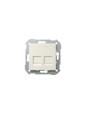 Адаптер Simon со шторками на 2 коннектора UTP RJ45, FTP RJ45, RJ12, AMP, S82, S82N слоновая кость 82006-31