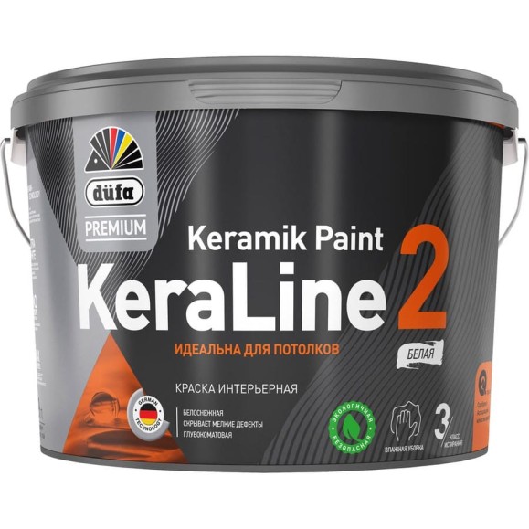Краска Dufa Premium ВД KeraLine 2, база 1, 9 л МП00-006511 Краска Dufa Premium ВД KeraLine 2, база 1, 9 л МП00-006511