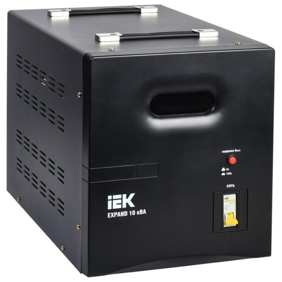 Однофазный стабилизатор напряжения IEK, переносной 10кВА EXPAND IVS21-1-010-11