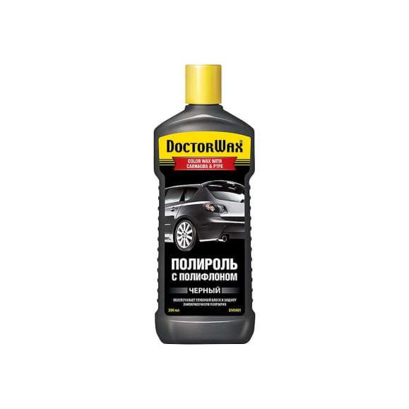 Цветной полироль с полифлоном DoctorWax черный DW8401 Цветной полироль с полифлоном DoctorWax черный DW8401