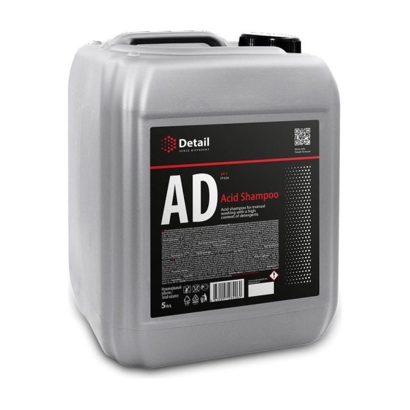 Кислотный шампунь Detail AD "Acid Shampoo", 5л DT-0326 Кислотный шампунь Detail AD "Acid Shampoo", 5л DT-0326