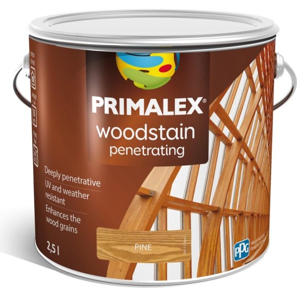 Пропитка PRIMALEX Woodstain Penetrating сосна, 2,5л 399252 Пропитка PRIMALEX Woodstain Penetrating сосна, 2,5л 399252