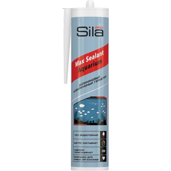 Силиконовый аквариумный герметик Sila PRO Max Sealant, AQ черный, 280 мл AQ2802 Силиконовый аквариумный герметик Sila PRO Max Sealant, AQ черный, 280 мл AQ2802