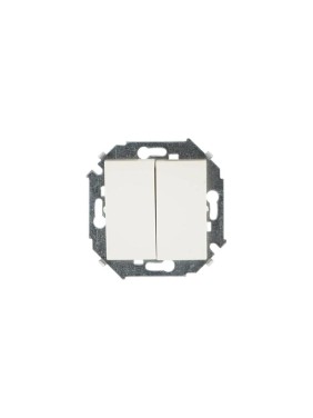 Двухклавишнный проходной переключатель Simon 16А 250В, винт.зажим, слоновая кость 20 1591397-031 Двухклавишнный проходной переключатель Simon 16А 250В, винт.зажим, слоновая кость 20 1591397-031
