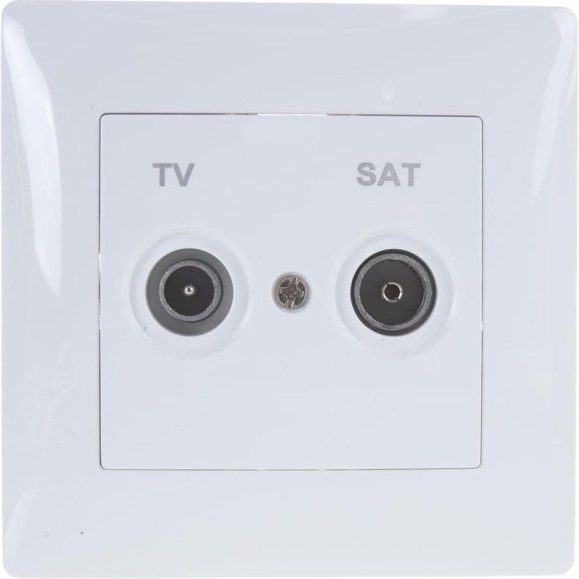 Розетка TV+SAT GUSI ELECTRIC Bravo оконечная, СУ, белый С10TS1-001-СБ Розетка TV+SAT GUSI ELECTRIC Bravo оконечная, СУ, белый С10TS1-001-СБ