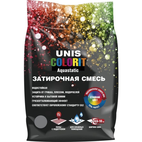 Затирка UNIS Colorit асфальт 2 кг 11602919