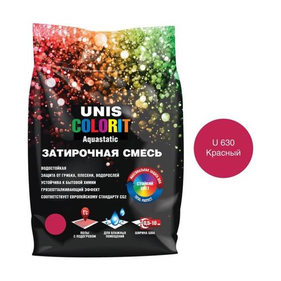 Затирка UNIS Colorit красный 2 кг 11602920