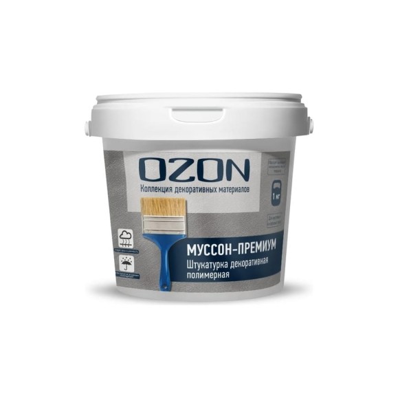 Штукатурка декоративная полимерная Муссон Премиум 1 кг OZON МСП-500-1