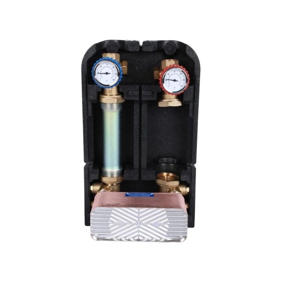Насосная группа STOUT с 34 пластинами, с насосом, в теплоиз. Grundfos UPSO25-65 SDG-0038-342502 RG008U9S95RRLF