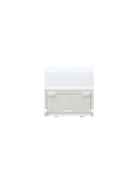 Адаптер со шторками Simon S27, на 2 коннектора AMP UTP, FTP, SYSTYMAX RJ12, UTP, белый C27086-0035 Адаптер со шторками Simon S27, на 2 коннектора AMP UTP, FTP, SYSTYMAX RJ12, UTP, белый C27086-0035