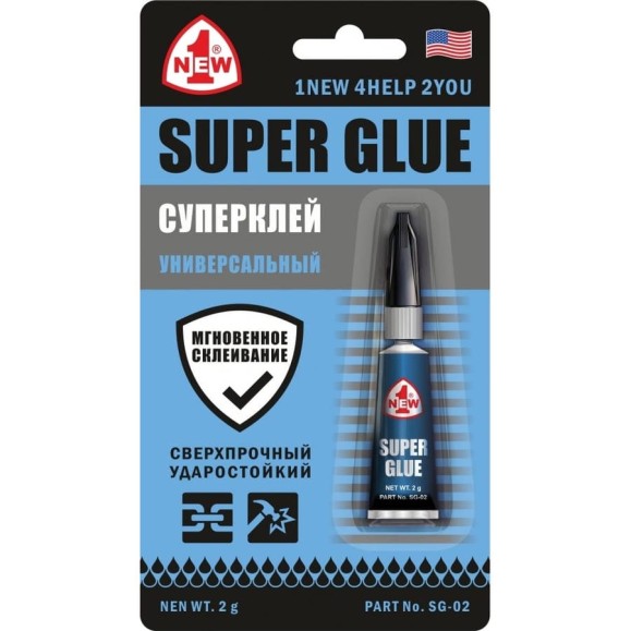 Супер клей 1NEW 2г SG-02 Супер клей 1NEW 2г SG-02