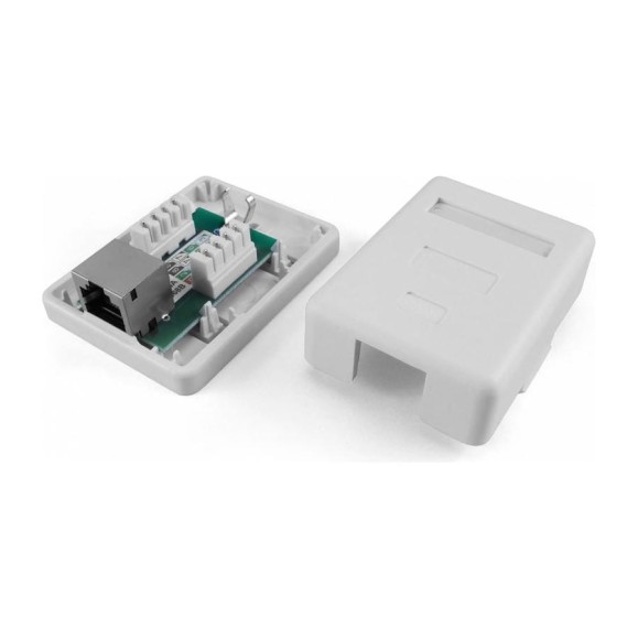 Компьютерная розетка Hyperline, SB1-1-8P8C-C5e-SH-WH RJ-45 8P8C, категория 5e, экранирован 430229 Компьютерная розетка Hyperline, SB1-1-8P8C-C5e-SH-WH RJ-45 8P8C, категория 5e, экранирован 430229