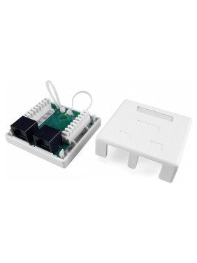Компьютерная розетка Hyperline, SB1-2-8P8C-C6-WH RJ-45 8P8C, категория 6, двойная, внешняя 430235 Компьютерная розетка Hyperline, SB1-2-8P8C-C6-WH RJ-45 8P8C, категория 6, двойная, внешняя 430235