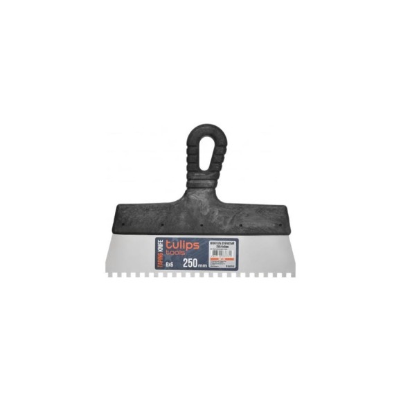 Зубчатый шпатель Tulips tools 250 мм, зуб 6х6 мм IM07-256