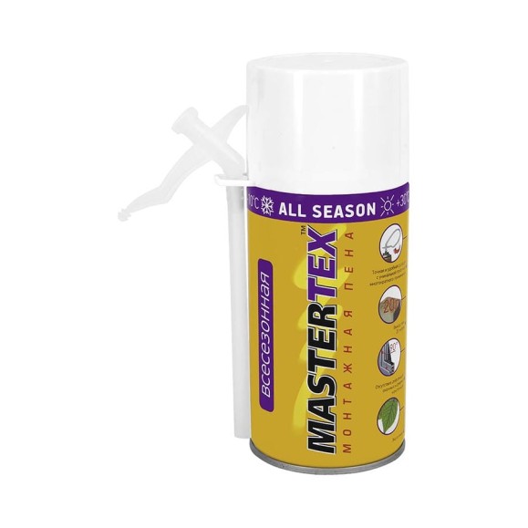 Монтажная пена MASTERTEKS MASTERTEX 20 ALL SEASON всесезонная 53450 Монтажная пена MASTERTEKS MASTERTEX 20 ALL SEASON всесезонная 53450