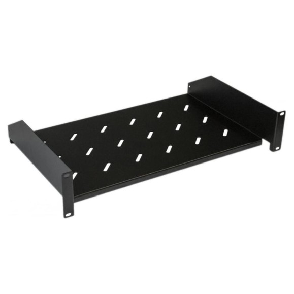 Угловая полка Hyperline TAL3-2U-300-RAL9005 с перфорацией 19, 2U, ширина 440 мм 431394 Угловая полка Hyperline TAL3-2U-300-RAL9005 с перфорацией 19, 2U, ширина 440 мм 431394