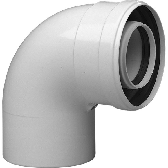 Коаксиальный отвод Baxi 90, диаметр 125/80 НT KHG71408871