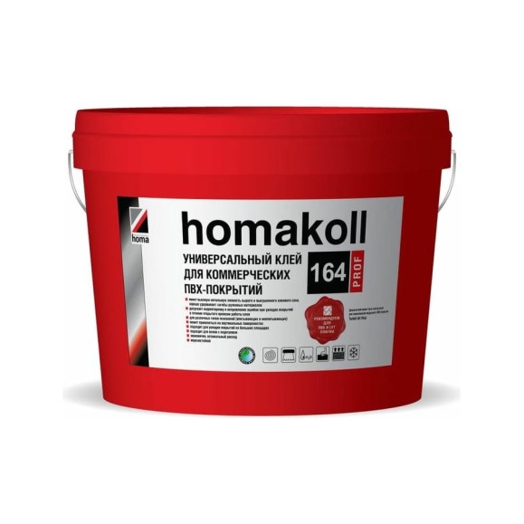 Клей Homakoll 164 Prof, для коммер. линолеума, 300-350 г/м2, 20 кг 55077 Клей Homakoll 164 Prof, для коммер. линолеума, 300-350 г/м2, 20 кг 55077