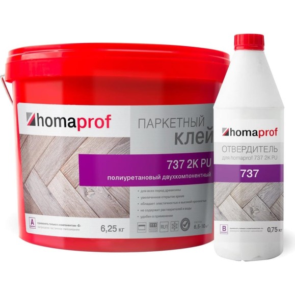 Клей Homakoll 737 2K PU, 6.25+0.75 кг, морозостойкий, 800-1500 г/м2, 7 кг 115326 Клей Homakoll 737 2K PU, 6.25+0.75 кг, морозостойкий, 800-1500 г/м2, 7 кг 115326