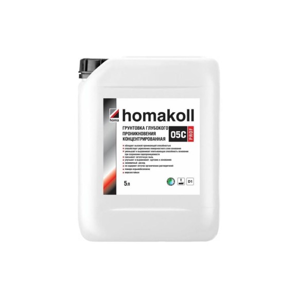 Грунтовка Homakoll морозостойкая, 05 C Prof, 1 л на 10-12 м2 178148 Грунтовка Homakoll морозостойкая, 05 C Prof, 1 л на 10-12 м2 178148