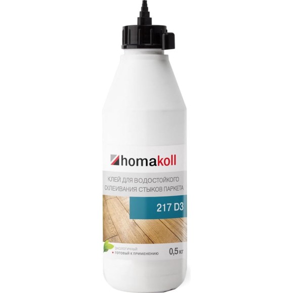 Клей для стыков паркета Homakoll 217 D3, не морозостойкий, 0.5 кг 62083 Клей для стыков паркета Homakoll 217 D3, не морозостойкий, 0.5 кг 62083