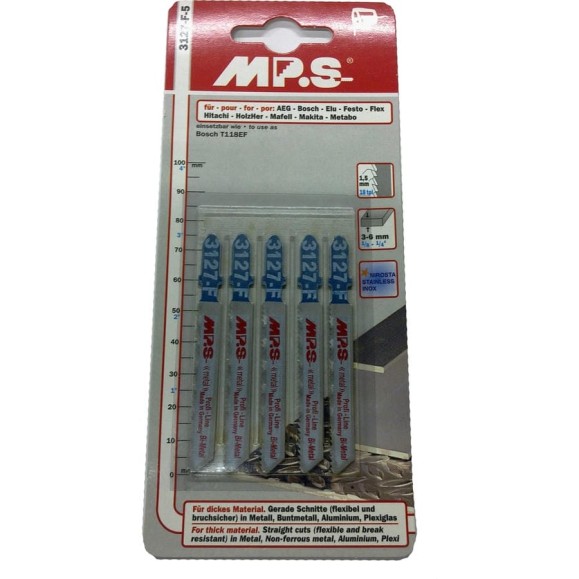 Пилки Bi-Metal (75х50х1.5 мм; 5 шт.) по металлу, оргстеклу MPS 3127-F Пилки Bi-Metal (75х50х1.5 мм; 5 шт.) по металлу, оргстеклу MPS 3127-F