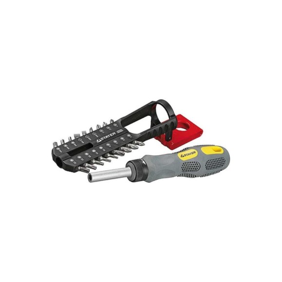 Отвертка STAYER MAX-GRIP в наборе с битами и подвеской на пояс 25921-H19 G