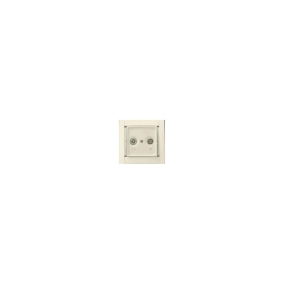 Проходная розетка R-TV, шампань Simon 34487-34 Проходная розетка R-TV, шампань Simon 34487-34