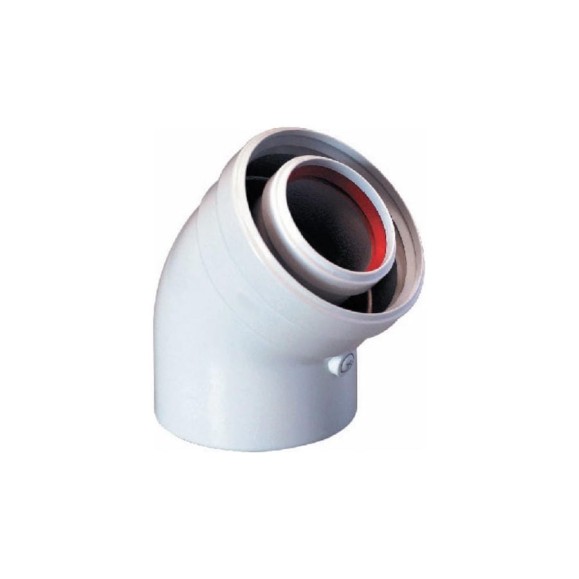 Отвод коаксиальный (45 град.; 110/160 мм) HT Baxi KHG714099910 Отвод коаксиальный (45 град.; 110/160 мм) HT Baxi KHG714099910