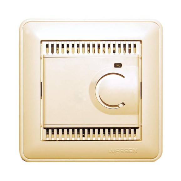 Регулятор теплого пола с датчиком, бежевый с рамкой WESSEN 59 Schneider ELectric TES-151-28