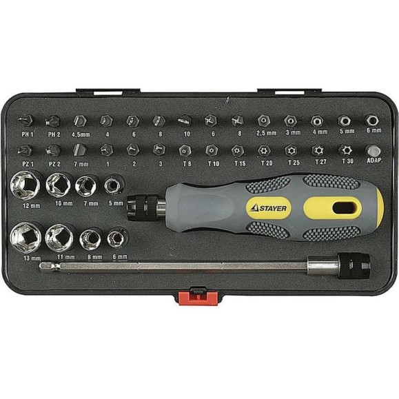 Отвертка MAX-GRIP в наборе со специальными битами 38 предметов STAYER 25929-H38 G Отвертка MAX-GRIP в наборе со специальными битами 38 предметов STAYER 25929-H38 G