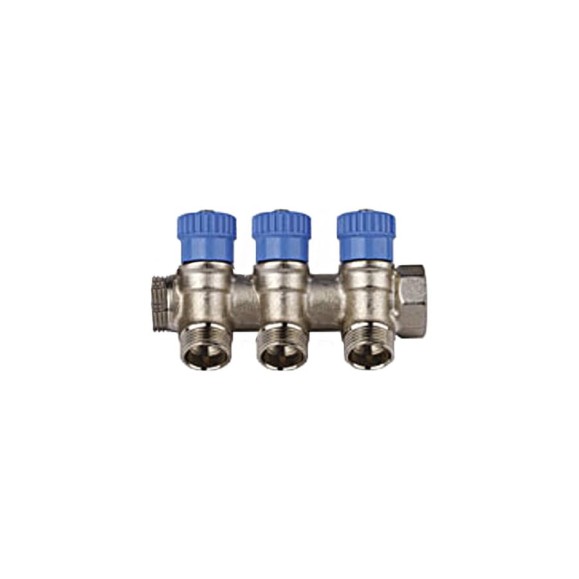Коллектор с вентилями (вход 3/4"; выходы 1/2") для трубопровода GENERAL FITTINGS 51046-3/4-1/2-CT3