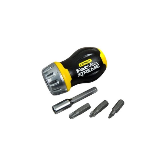 Отвертка с храповым механизмом + 6 вставок FatMax®Xtreme™ Multibit Stubby Stanley 0-69-221