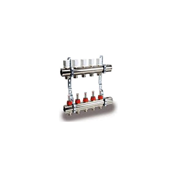Коллектор регулируемый CD 468/4 (1''x3/4 EK; 2 шт.) для теплых полов Luxor 15552704 Коллектор регулируемый CD 468/4 (1''x3/4 EK; 2 шт.) для теплых полов Luxor 15552704