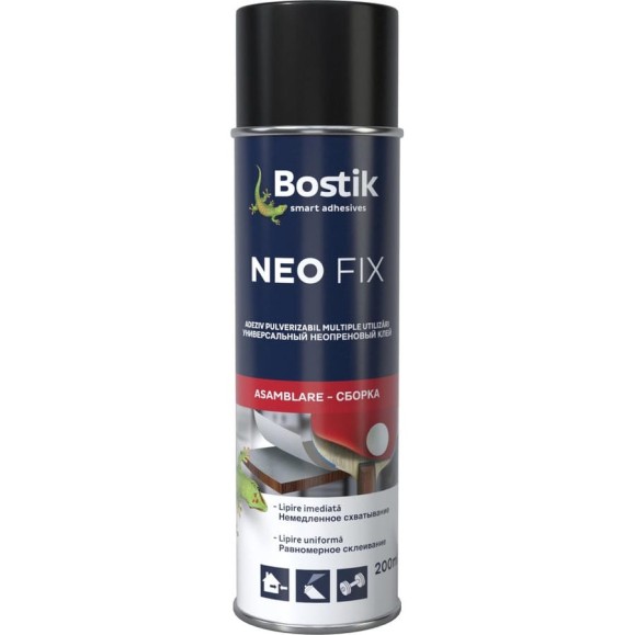 Универсальный неопреновый клей-спрей Bostik NEO FIX 200 мл G183 Универсальный неопреновый клей-спрей Bostik NEO FIX 200 мл G183