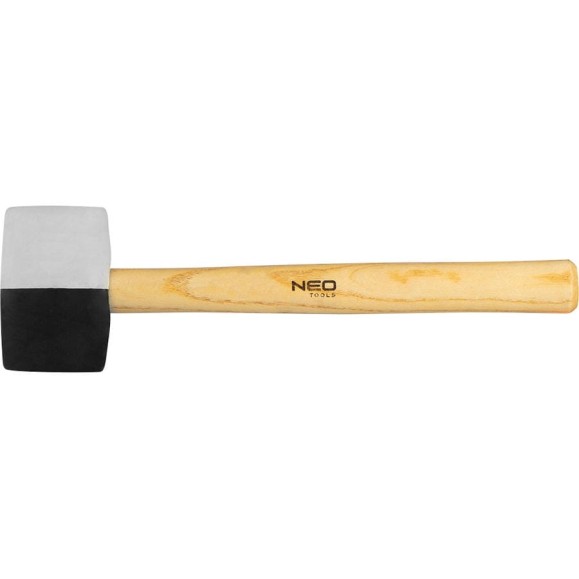 Резиновая киянка NEO Tools 58 мм, 450 г, черно-белая резина 25-067 Резиновая киянка NEO Tools 58 мм, 450 г, черно-белая резина 25-067