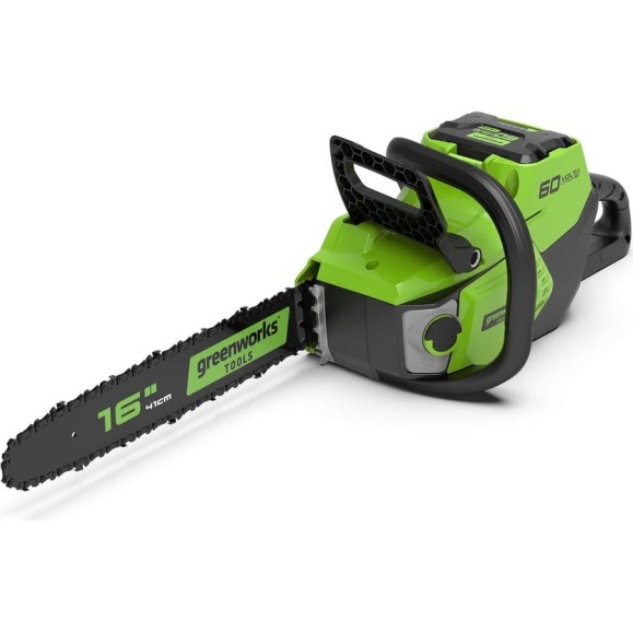 Бесщеточная аккумуляторная цепная пила Greenworks GD60CS40K2 60 В, с АКБ 2 А*ч и ЗУ 2006907UA Бесщеточная аккумуляторная цепная пила Greenworks GD60CS40K2 60 В, с АКБ 2 А*ч и ЗУ 2006907UA