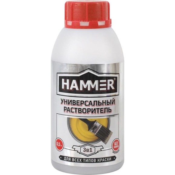 Универсальный растворитель-очиститель HAMMER 0,5 л ЭК000126966 Универсальный растворитель-очиститель HAMMER 0,5 л ЭК000126966