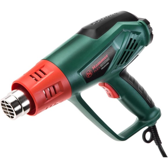 Технический фен Hammer 2200 Вт, 50/350-600 С, 300/500 л/мин., насадки, тепл. защита HG2020A Технический фен Hammer 2200 Вт, 50/350-600 С, 300/500 л/мин., насадки, тепл. защита HG2020A