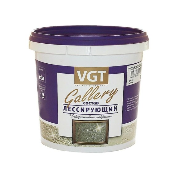 Состав лессирующий полупрозрачный для декоративных штукатурок GALLERY (2.2 кг; серебристо-белый) VGT 11607796 Состав лессирующий полупрозрачный для декоративных штукатурок GALLERY (2.2 кг; серебристо-белый) VGT 11607796